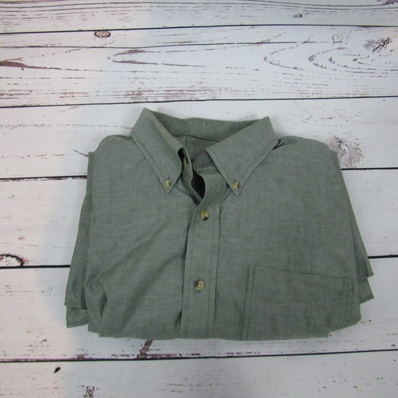L.L. Bean men's green button down shirt - Picture 6 of 7